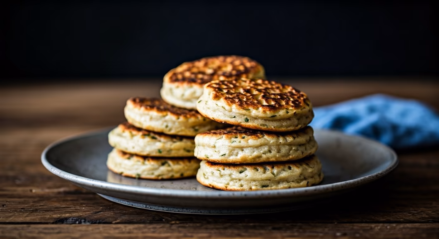 Savory Herb Crumpets recipe - British medium difficulty in Brunch, Breakfast, Baking category