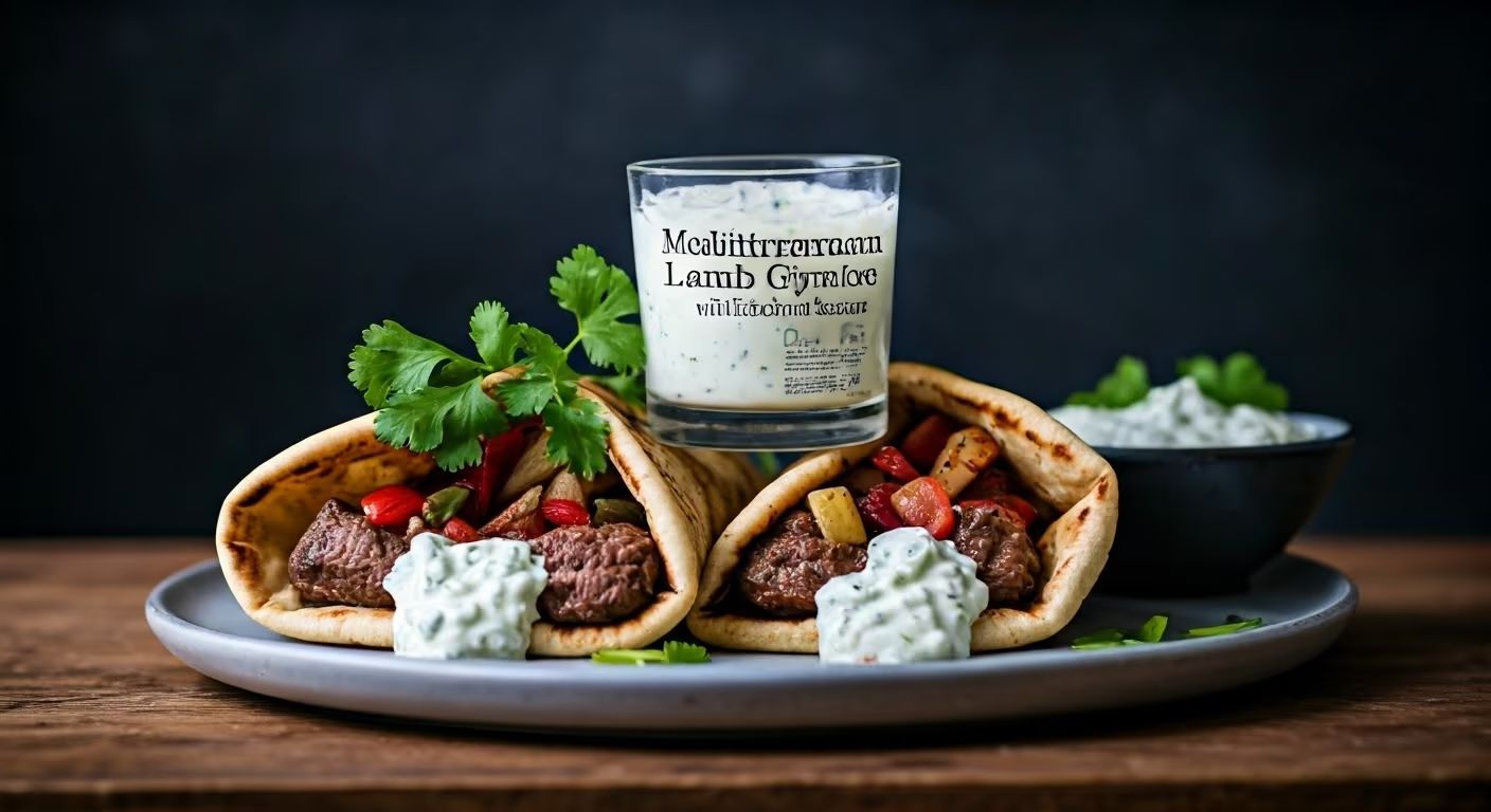 Mediterranean Lamb Gyro with Tzatziki Sauce recipe - delicious medium difficulty in Sandwiches category