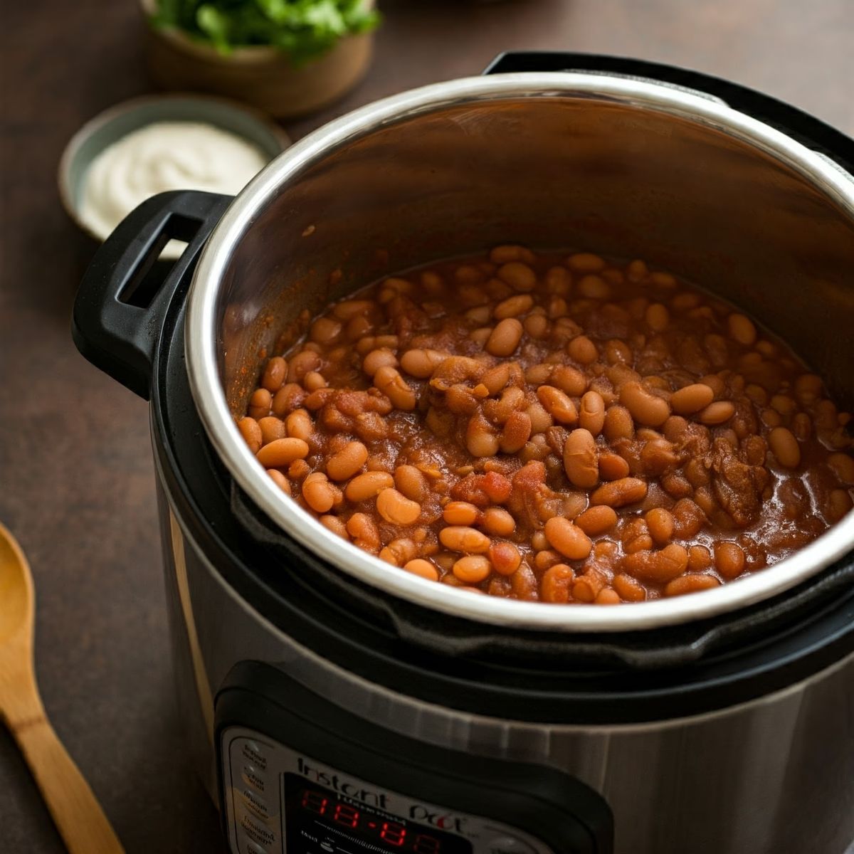 Instant Pot Vegan Baked Beans recipe - American easy difficulty dish