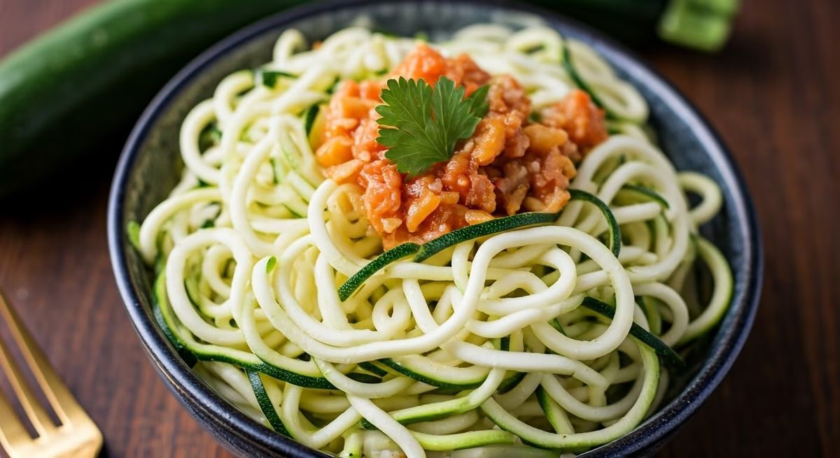 Keto Zucchini Noodle Alfredo recipe - Italian medium difficulty dish