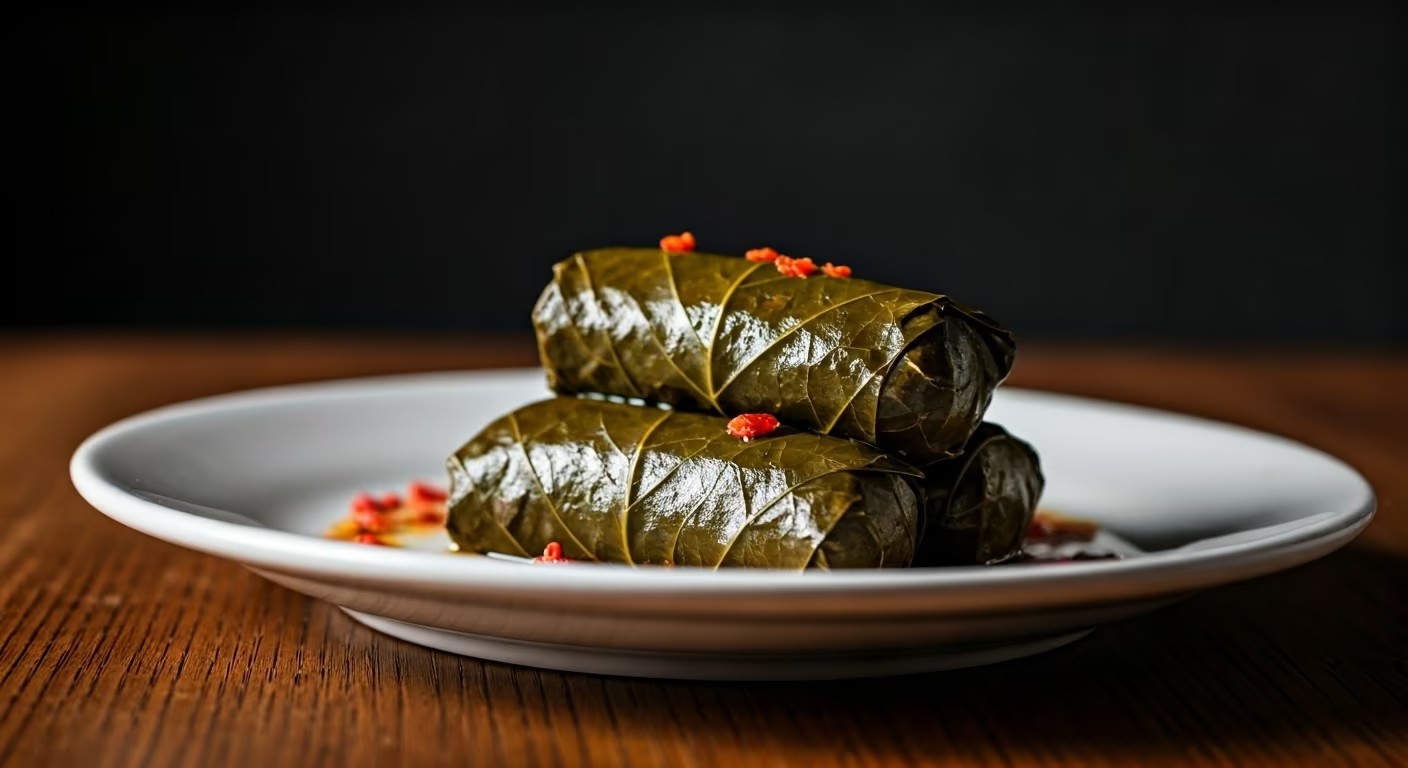 Mediterranean Stuffed Grape Leaves Recipe @ TotallyChefs