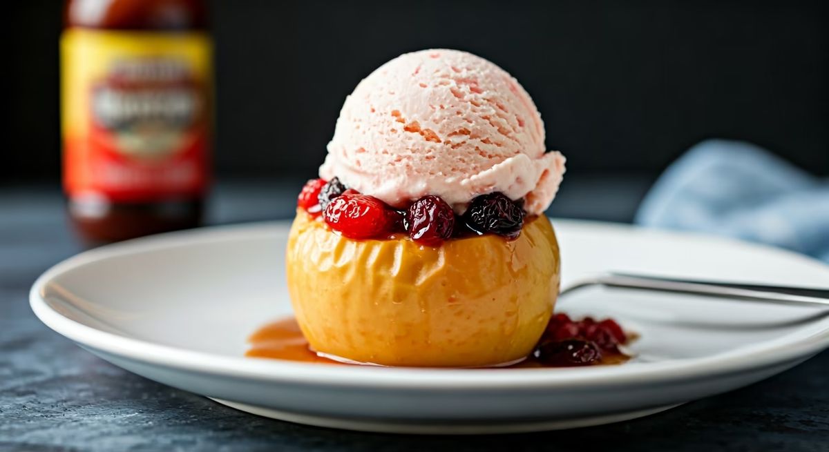 Baked Fruit Cocktail Apples recipe - American easy difficulty dish