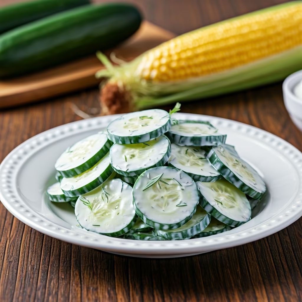 Creamy Dill Cucumber Salad recipe - American easy difficulty dish