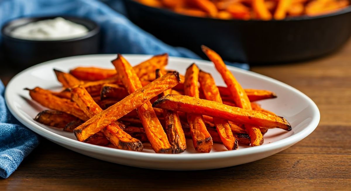 Baked Sweet Potato Fries recipe - American easy difficulty dish