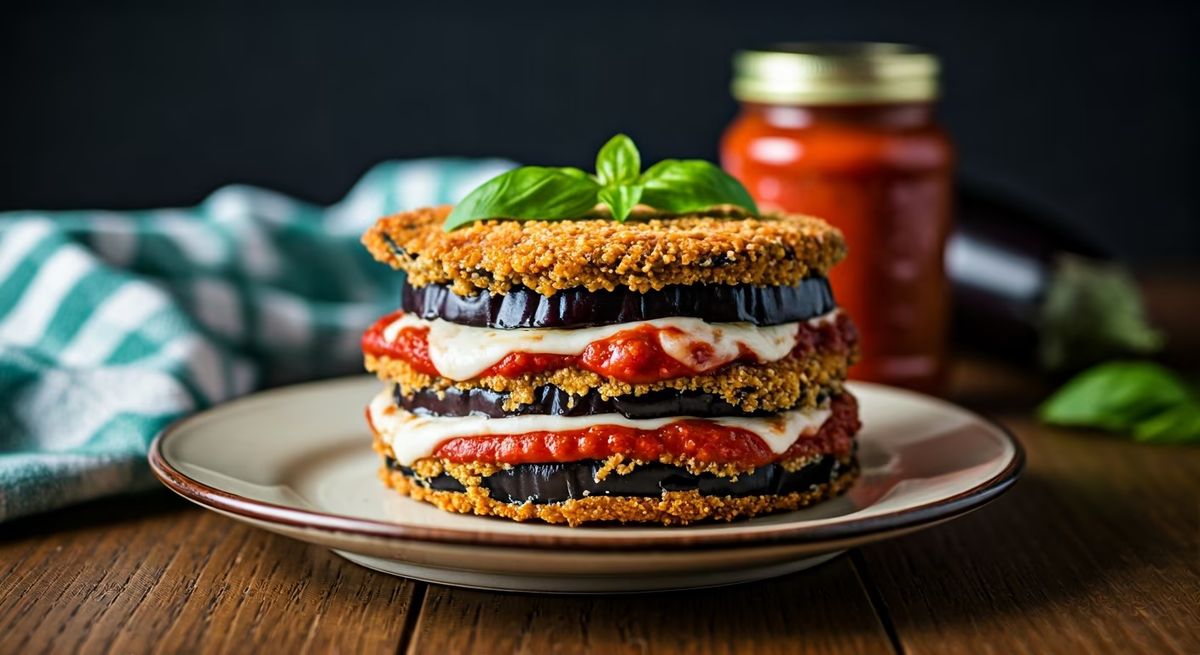 Stacked Eggplant Parmesan recipe - Italian easy difficulty dish