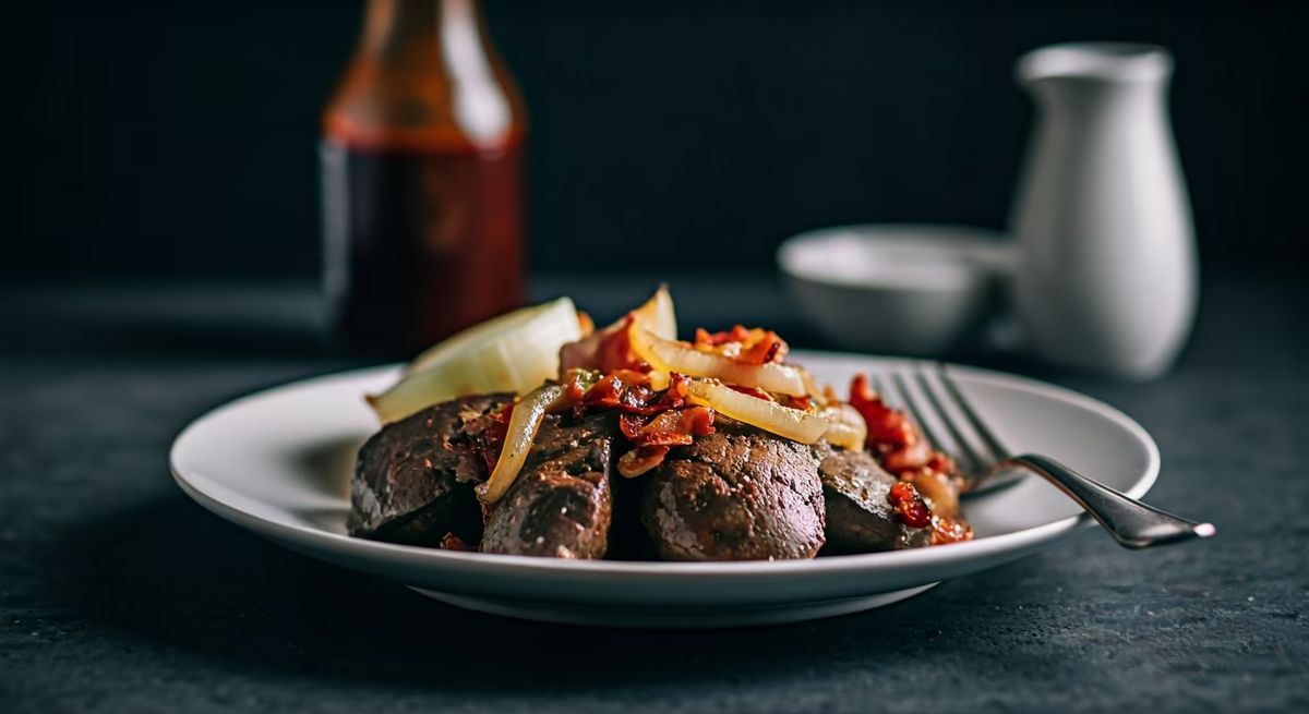 Cast Iron Liver and Onions With Bacon recipe - American easy difficulty dish