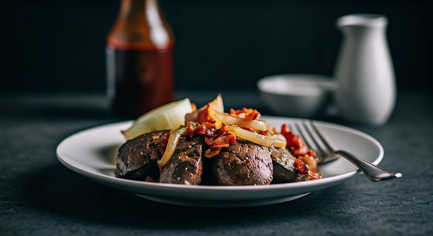 Cast Iron Liver and Onions With Bacon recipe - delicious easy difficulty in Main Dishes, Healthy Meals, Beef category