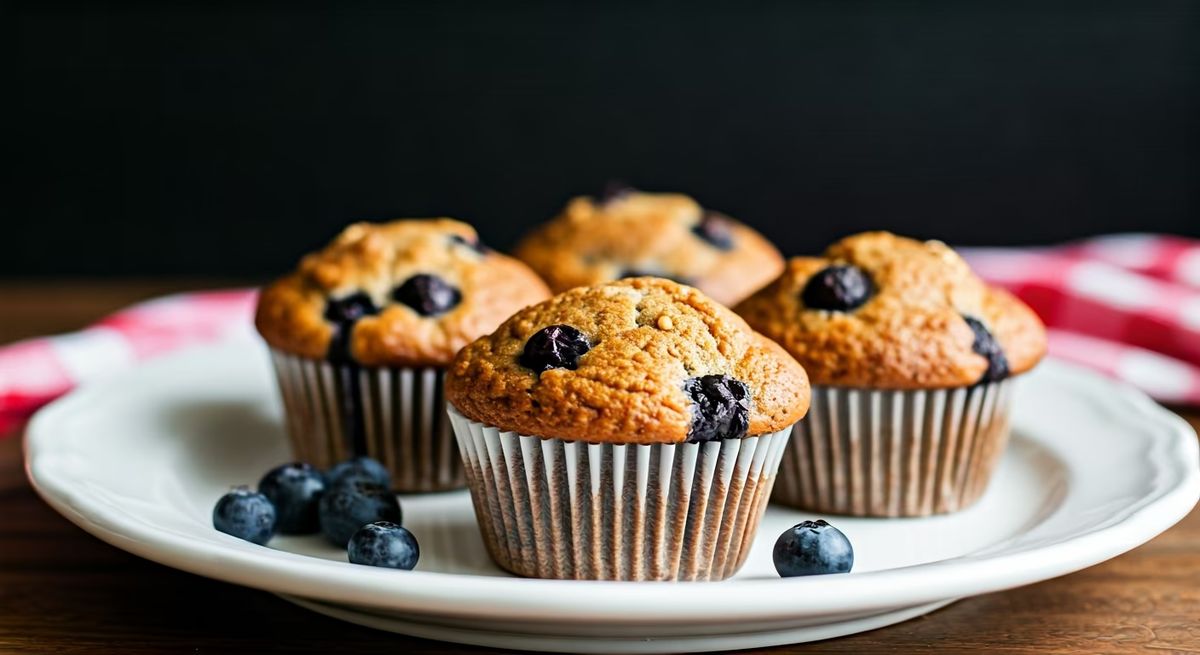Healthy Blueberry Bran Muffins recipe - American easy difficulty dish