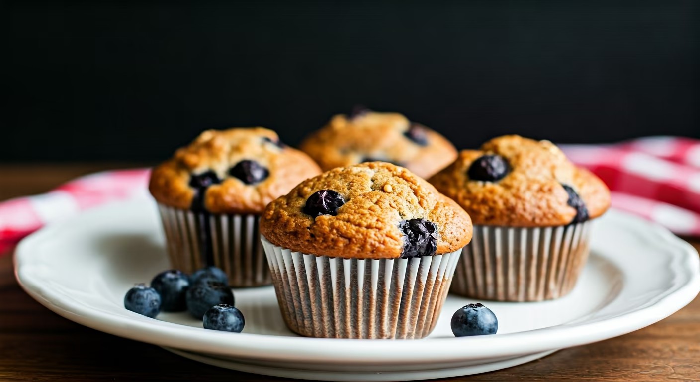 Healthy Blueberry Bran Muffins Recipe @ TotallyChefs