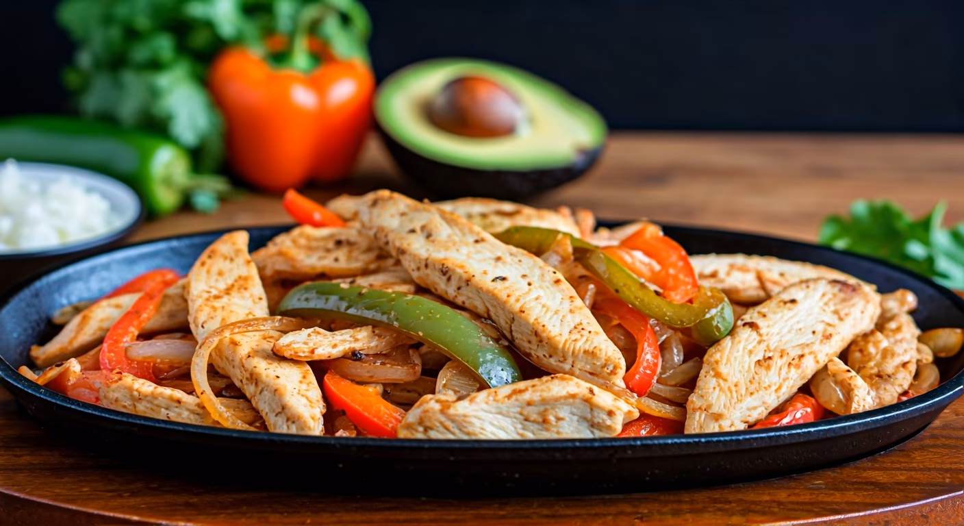 Chicken Fajitas recipe - Mexican easy difficulty in Tacos & Wraps, Chicken category