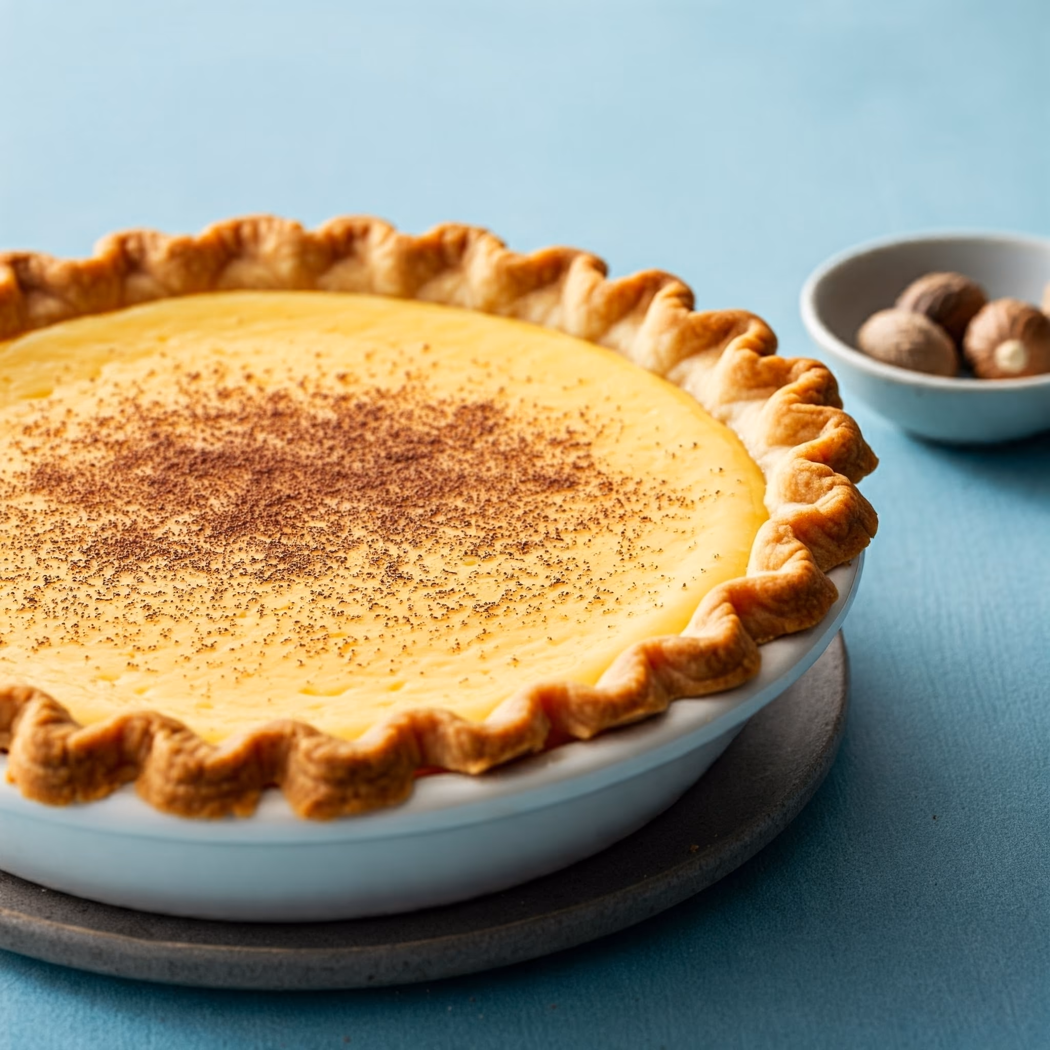 Classic Custard Pie with Nutmeg recipe - American medium difficulty in Baking, Eggs category