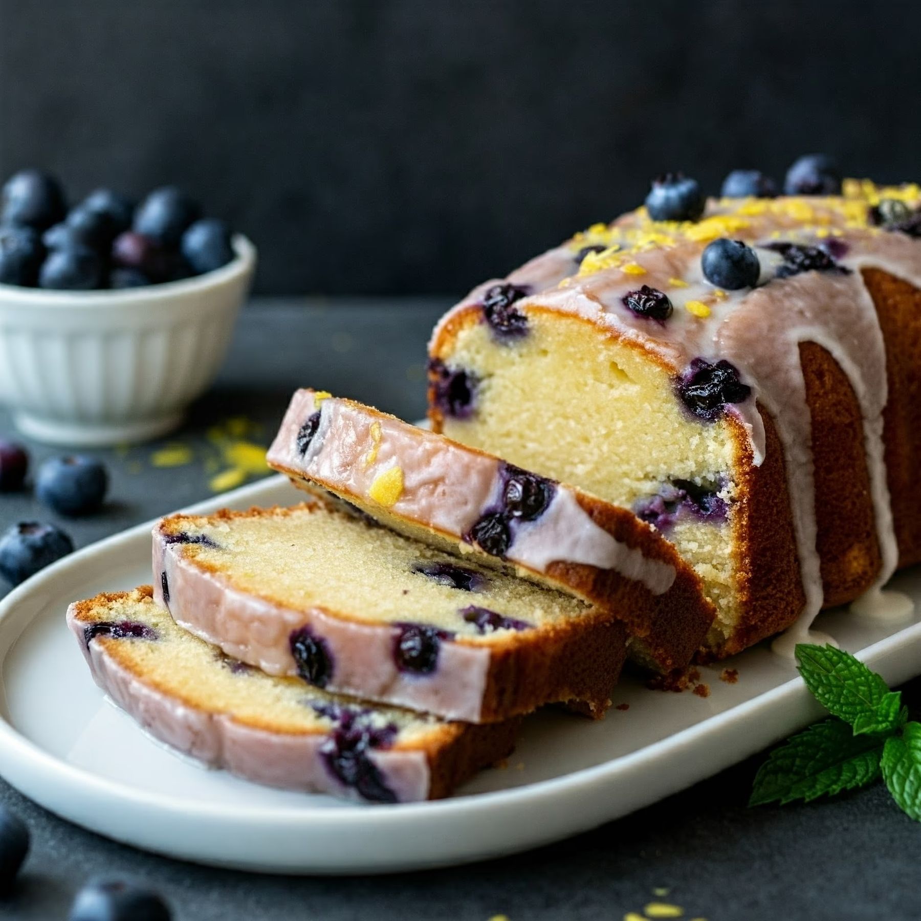 Blueberry-Lemon Ricotta Pound Cake recipe - American easy difficulty in Baking, Cake category