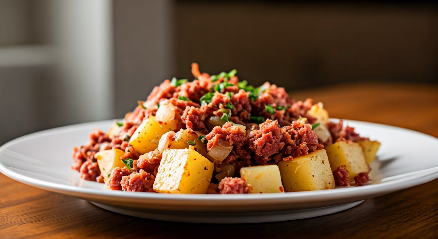 Corned Beef Hash recipe - delicious easy difficulty in Healthy Meals, Breakfast, Beef category