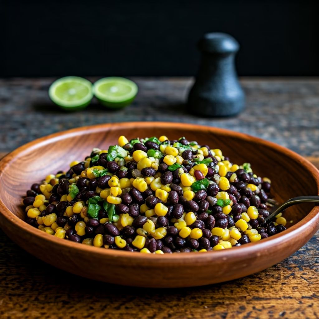 Black Bean and Corn Salad recipe - Mexican easy difficulty in Salads, Beans & Lentils, Corn category