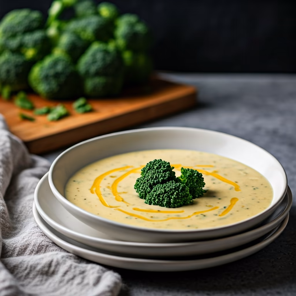 Broccoli Cheese Soup recipe - American easy difficulty in Soups, Lunch, Healthy Meals category