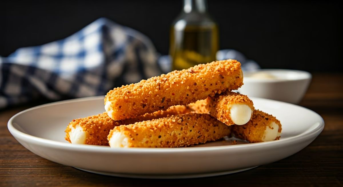 Baked Mozzarella Sticks recipe - American easy difficulty dish
