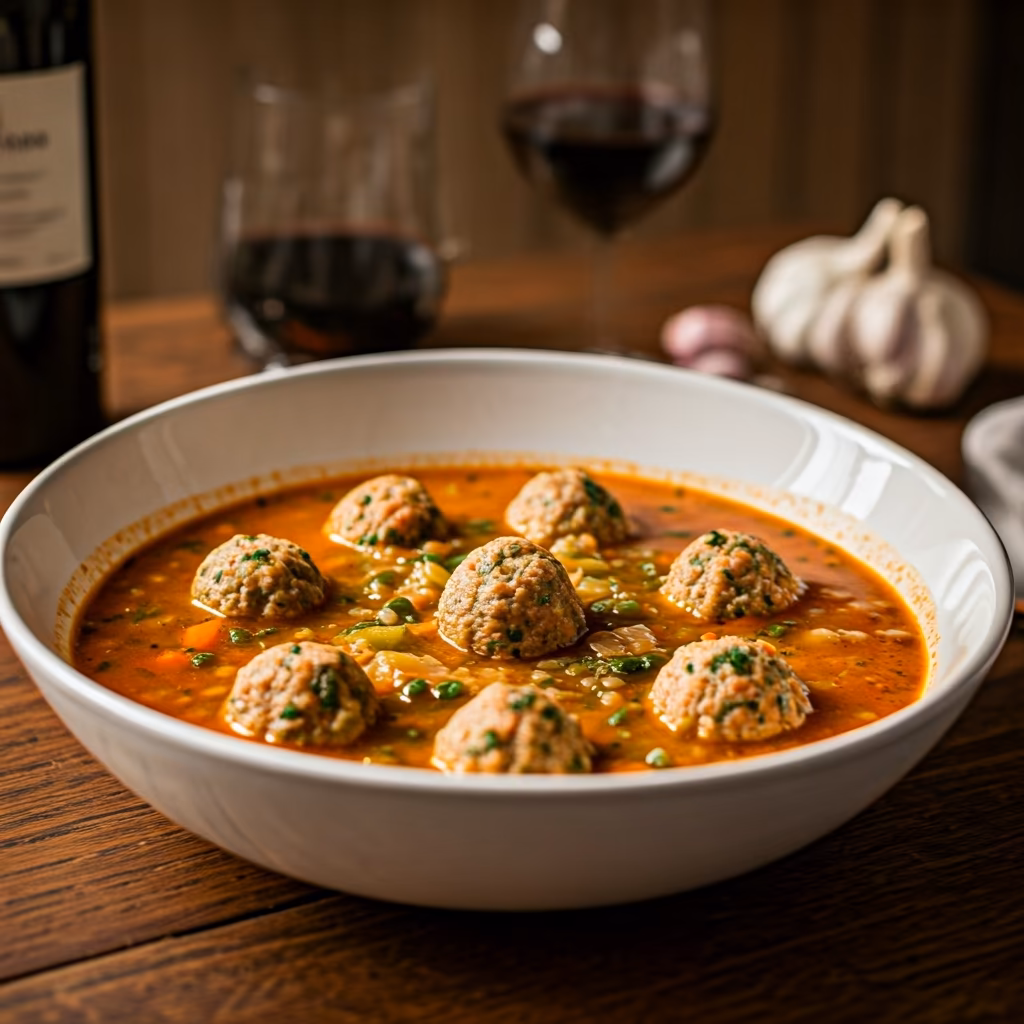 Italian Wedding Soup with Quinoa recipe - Italian easy difficulty in Soups, Lunch, Beef category