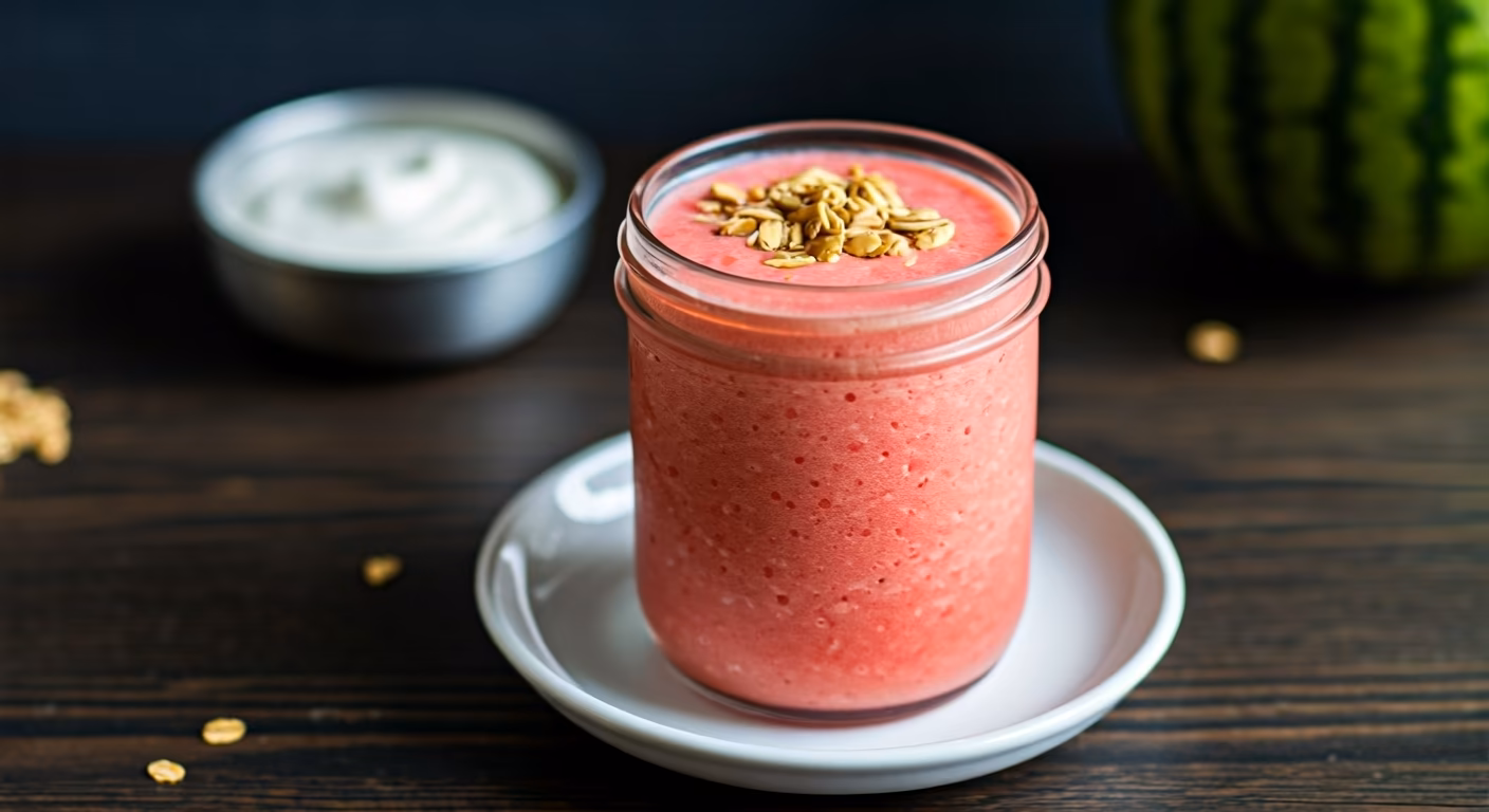 Creamy Watermelon Honey Smoothie recipe - American easy difficulty in Smoothies, Drinks category
