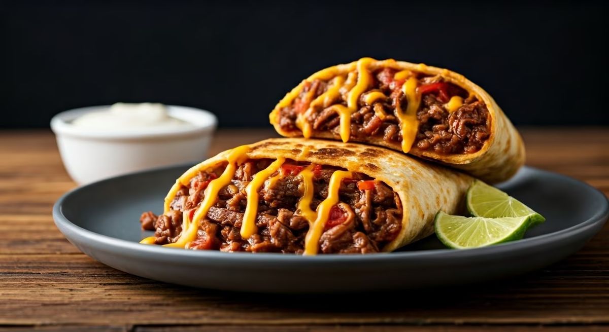 Cheesy Beef Chimichangas recipe - Other medium difficulty dish