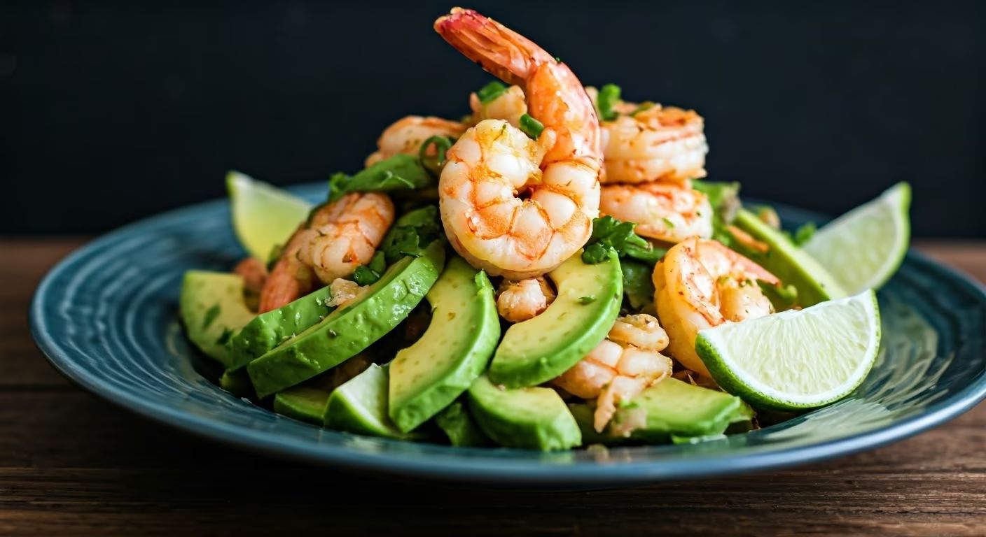 Zesty Shrimp Avocado Salad recipe - American easy difficulty in Salads, Seafood category