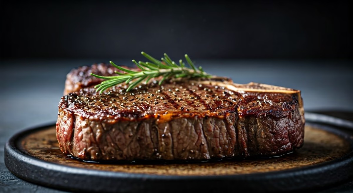 Savory Herb-Crusted T-Bone Steak Recipe @ TotallyChefs