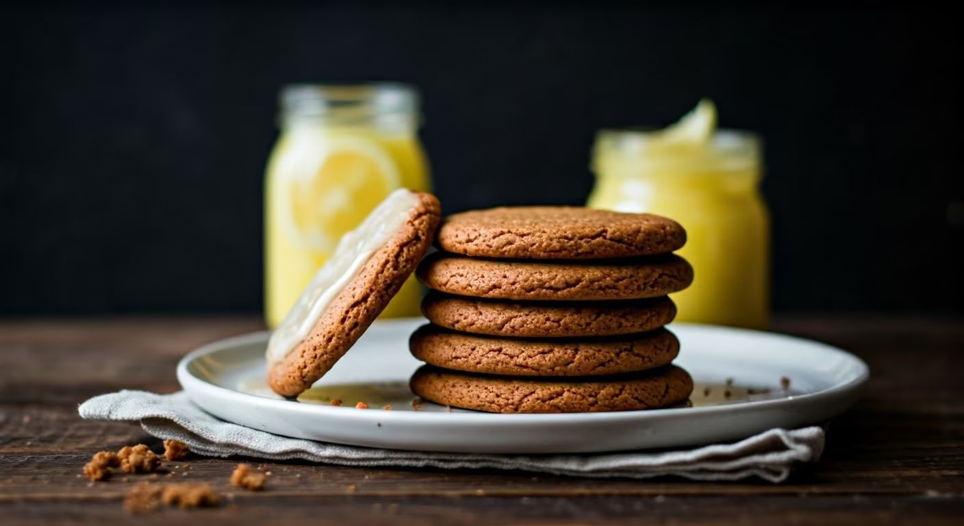Spiced Ginger Snaps with Lemon Glaze recipe - American medium difficulty in Baking category
