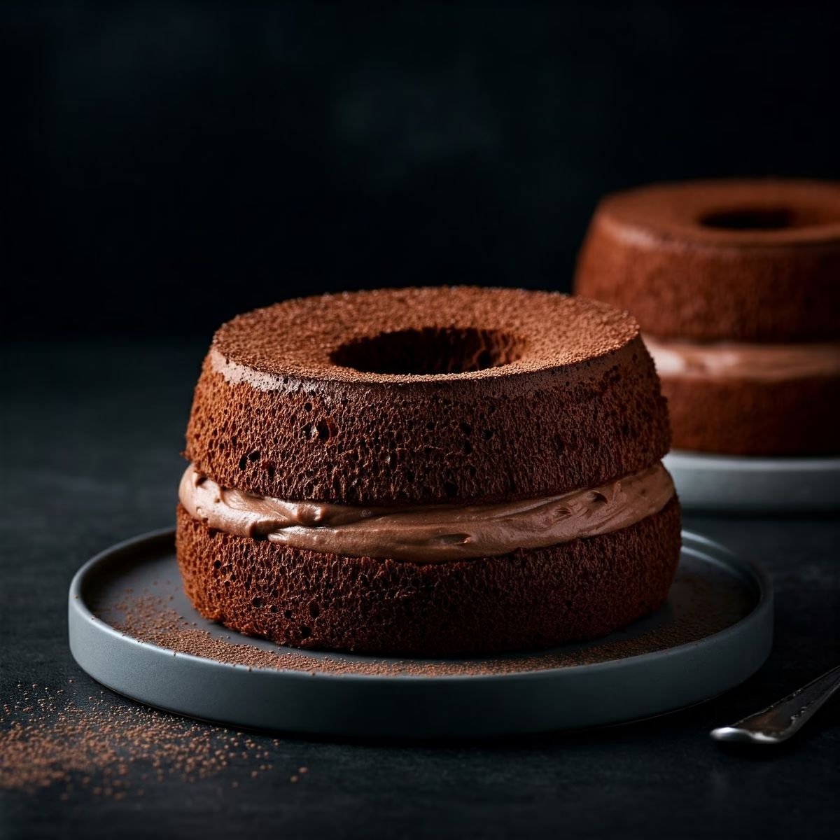 Chocolate Chiffon Cake with Cocoa Cream Filling recipe - American medium difficulty dish