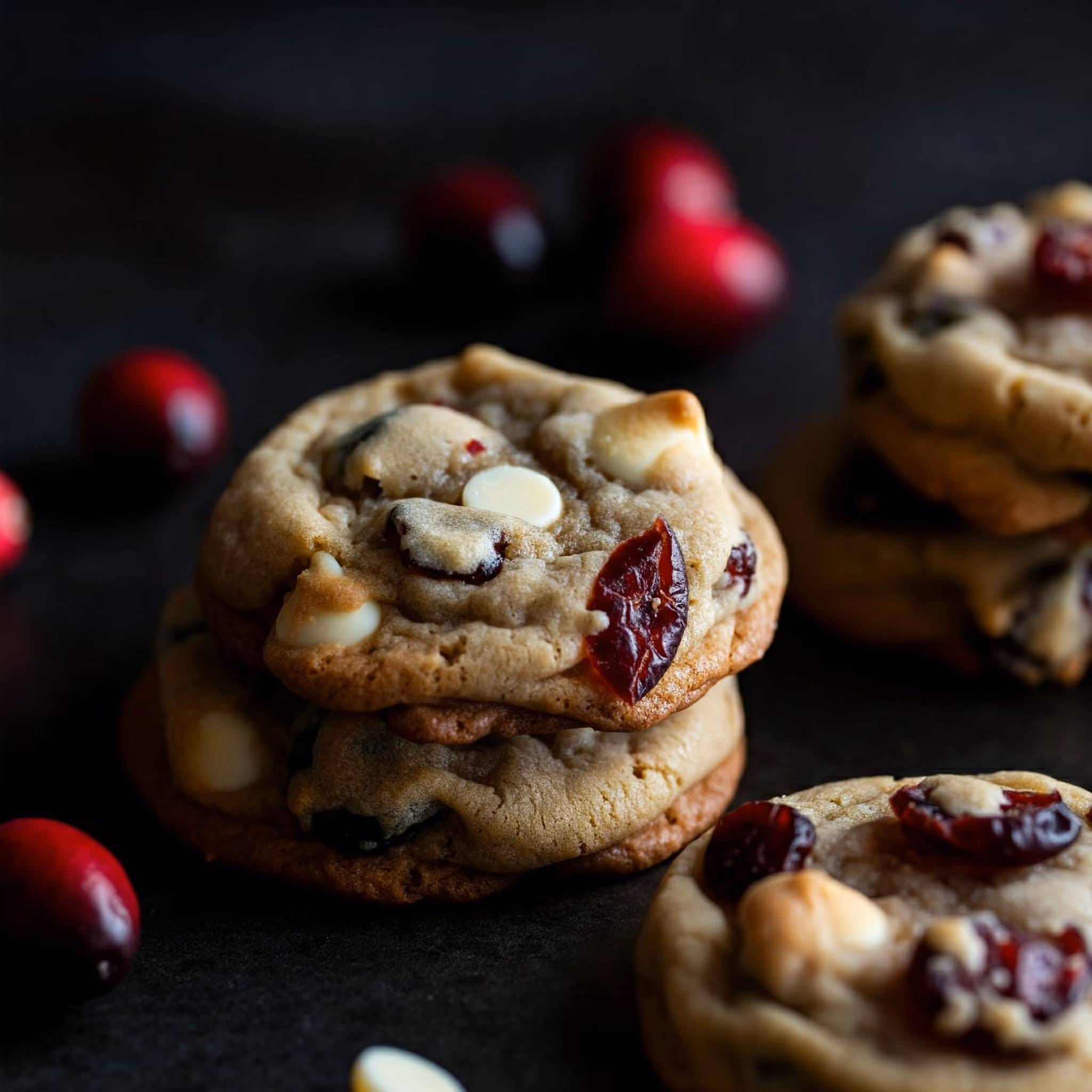 Cranberry and White Chocolate Cookies recipe - delicious easy difficulty in Treats, Cookies category
