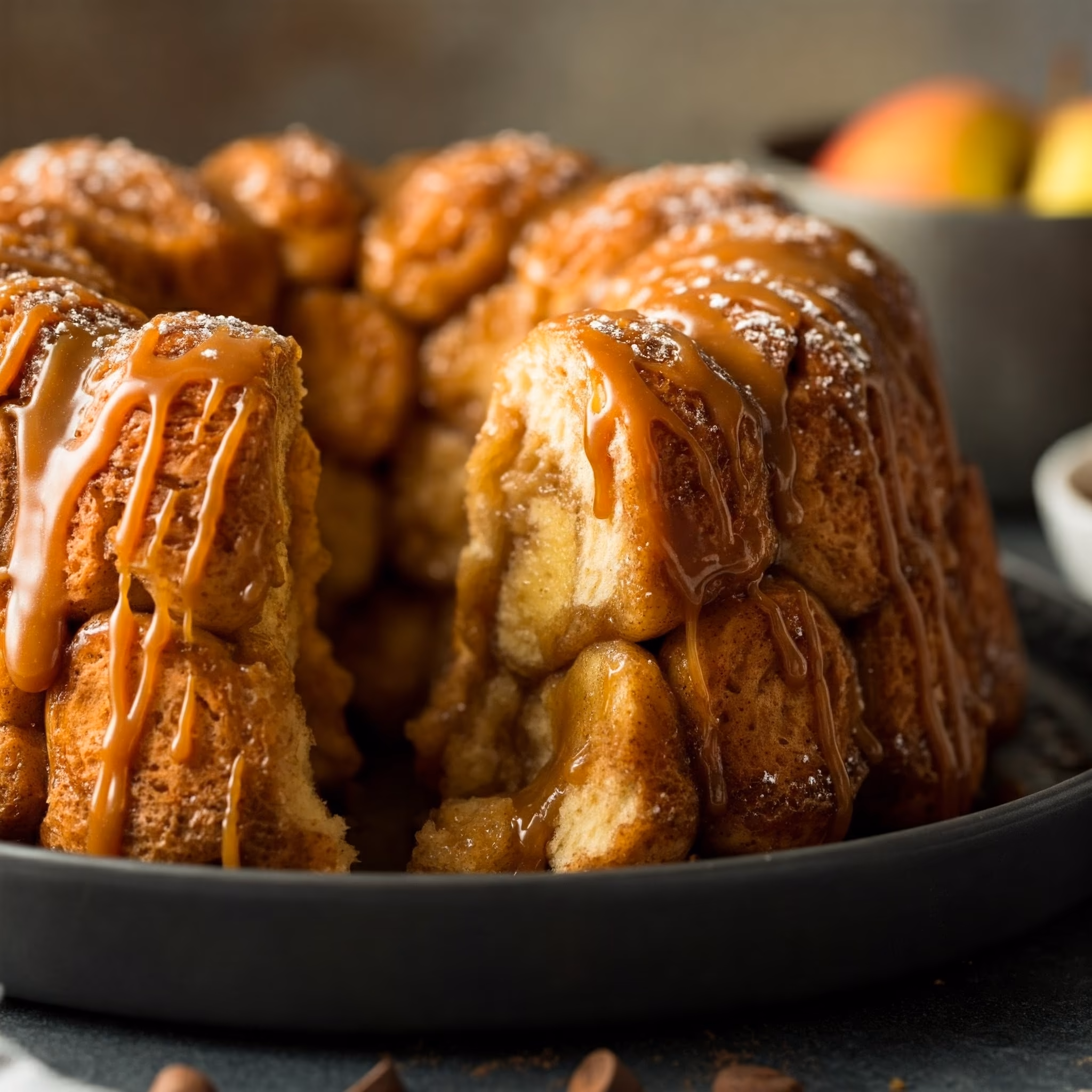 Easy Caramel Apple Monkey Bread recipe - American easy difficulty in Cooking for Kids, Breakfast, Bread category