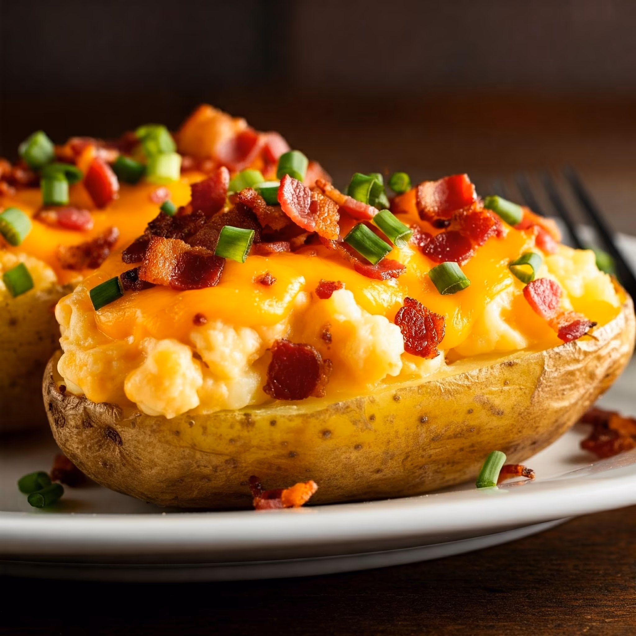 Twice-Baked Loaded Potatoes recipe - American easy difficulty in Side Dishes, Farm-to-Table category