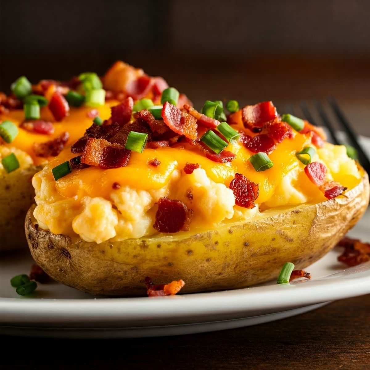 Twice-Baked Loaded Potatoes recipe - American easy difficulty dish