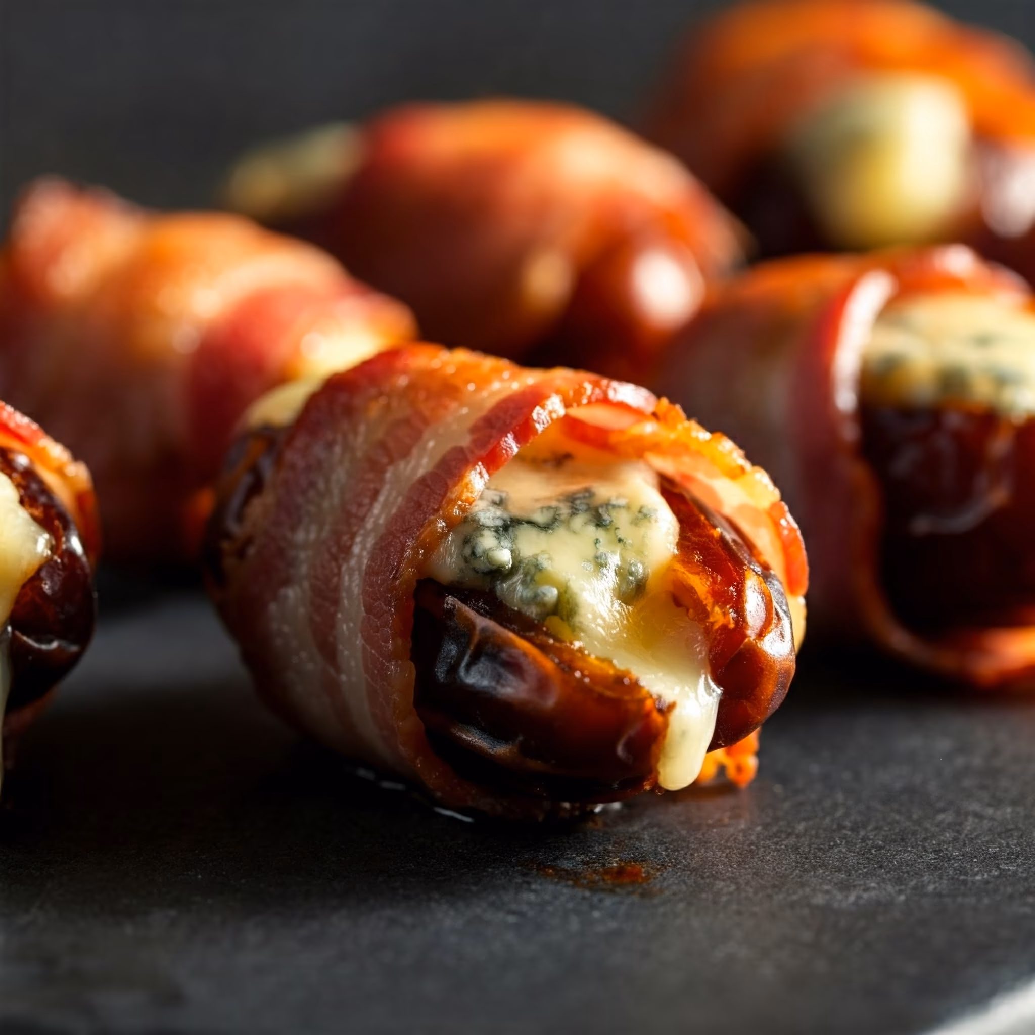 Bacon Wrapped Dates Stuffed with Gorgonzola recipe - American easy difficulty in Snacks, Appetizers, Bacon category