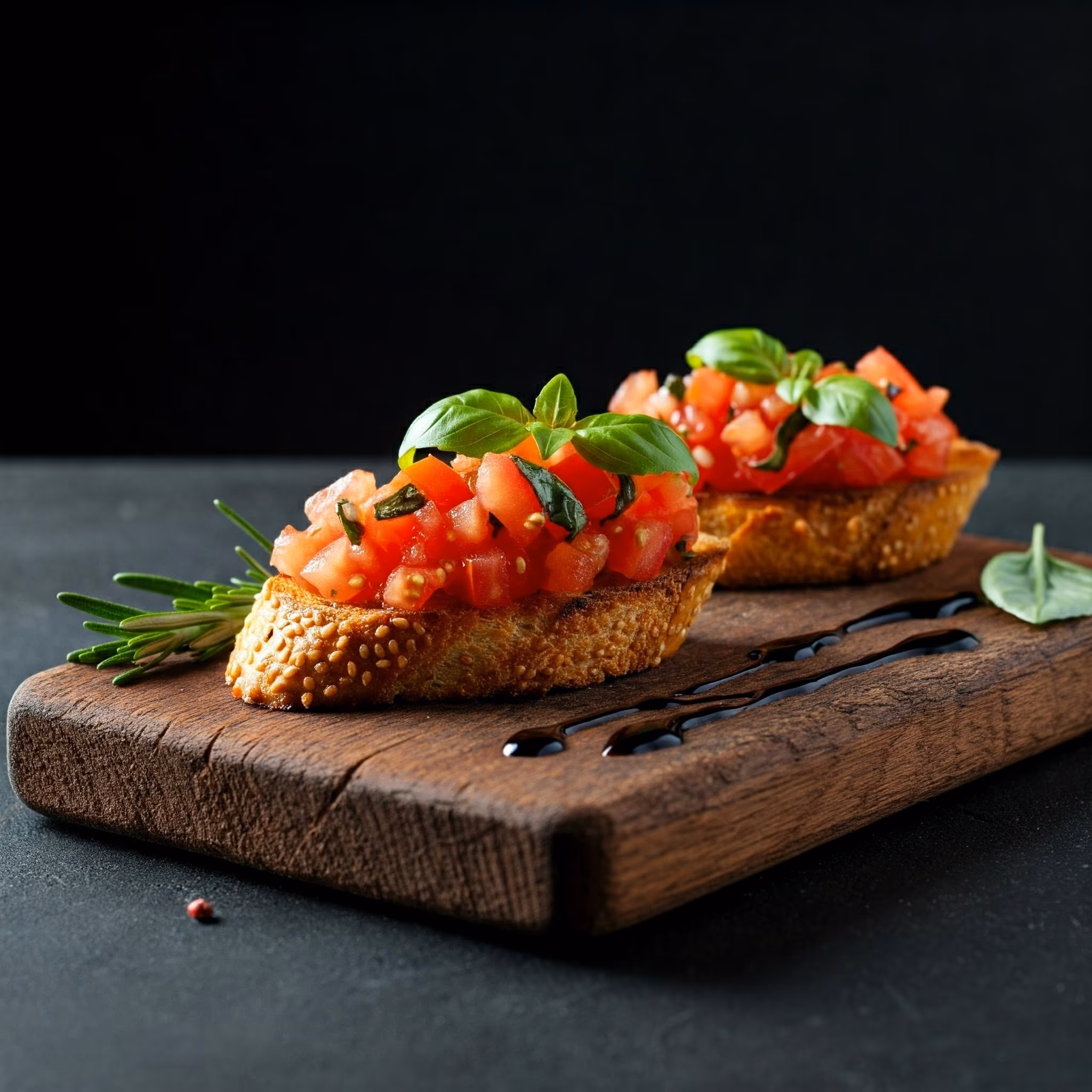 Tomato & Basil Bruschetta recipe - American easy difficulty in Farm-to-Table, Appetizers, Bread category