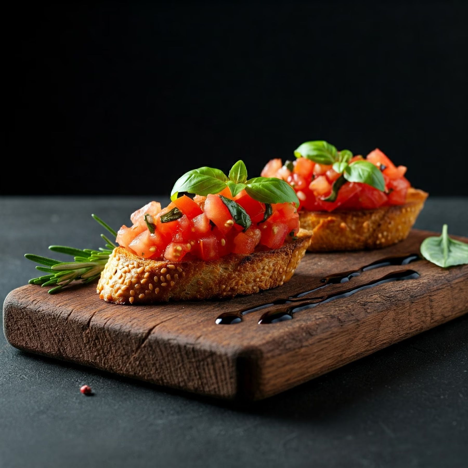 Tomato & Basil Bruschetta recipe - delicious easy difficulty in Farm-to-Table, Appetizers, Bread category