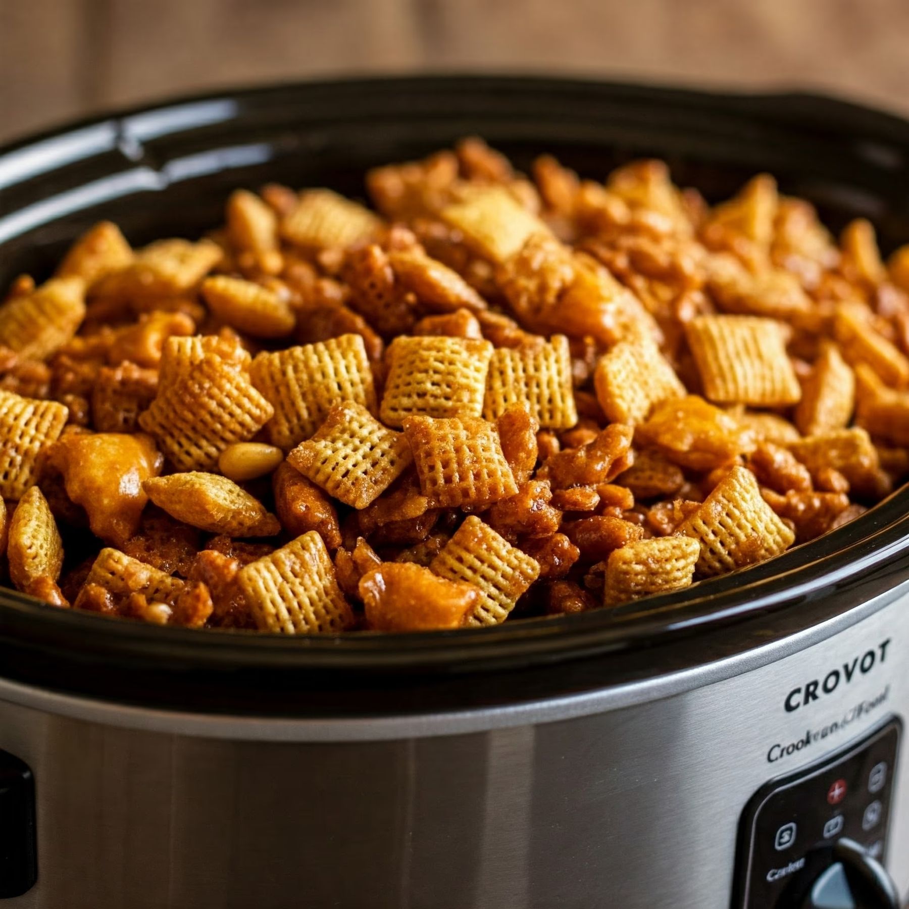 Slow-Cooker Chex Mix recipe - American easy difficulty in Snacks, Party Food, Appetizers category