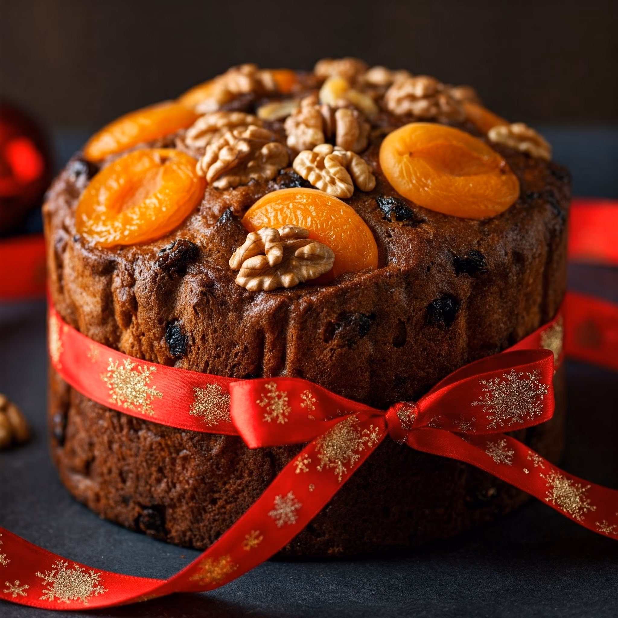 Christmas Apricot and Walnut Fruitcake recipe - American medium difficulty in Holiday Sweets, Baking, Cake category