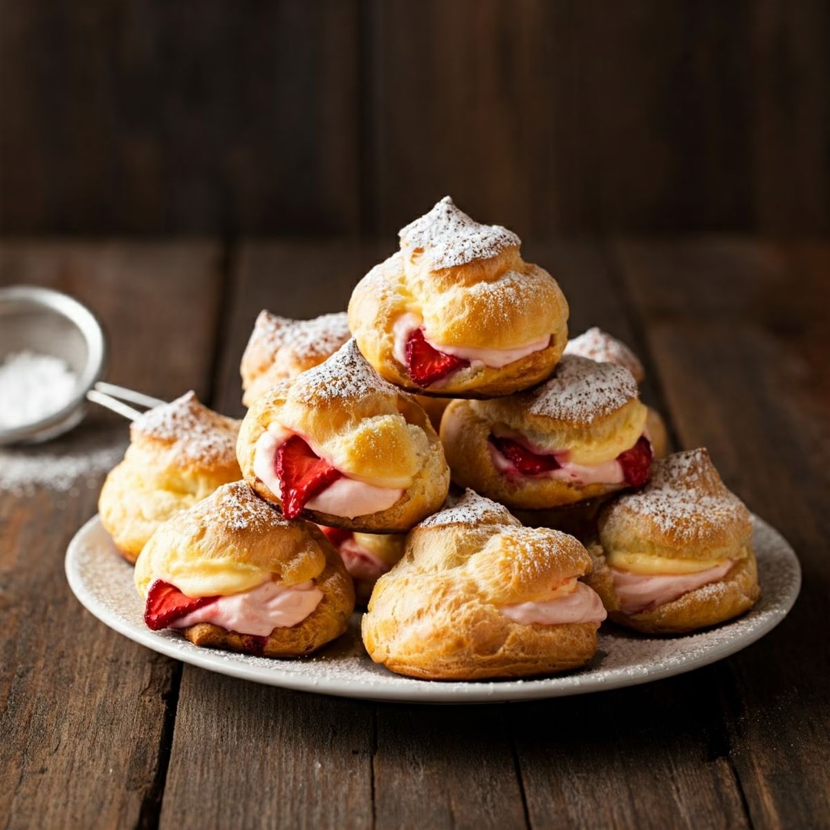 Strawberry Cream Cheese Puffs recipe - American easy difficulty dish