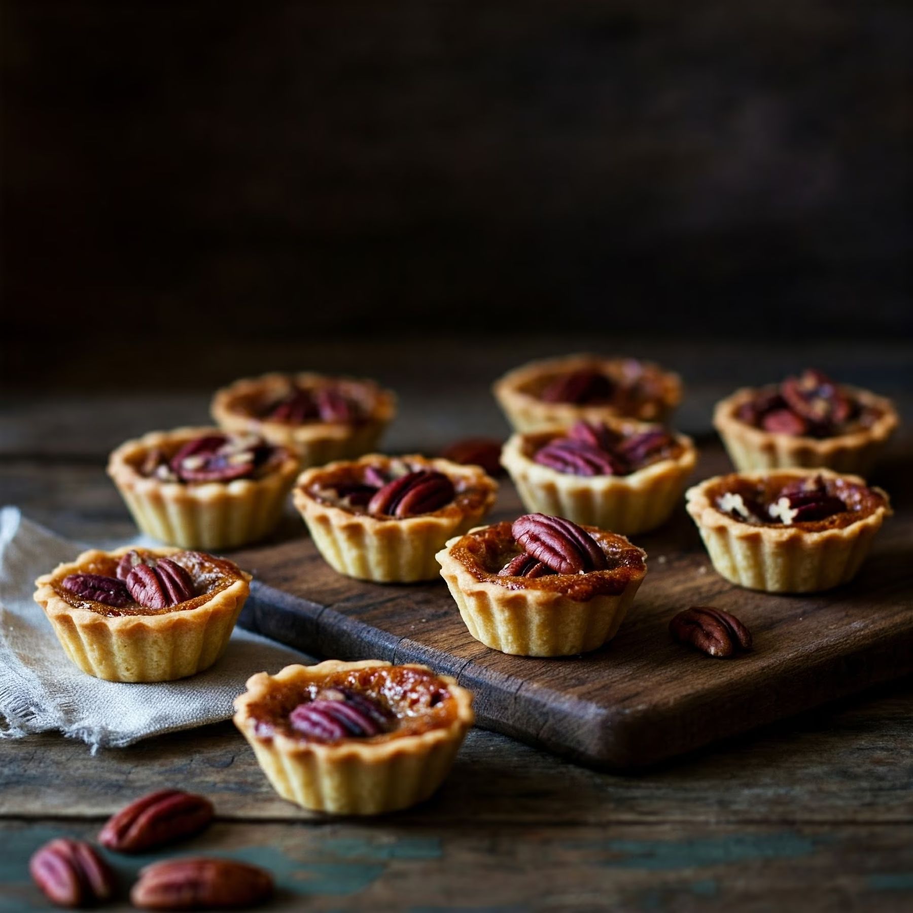 Petite Pecan Tarts recipe - American easy difficulty in Snacks, Desserts, Treats category