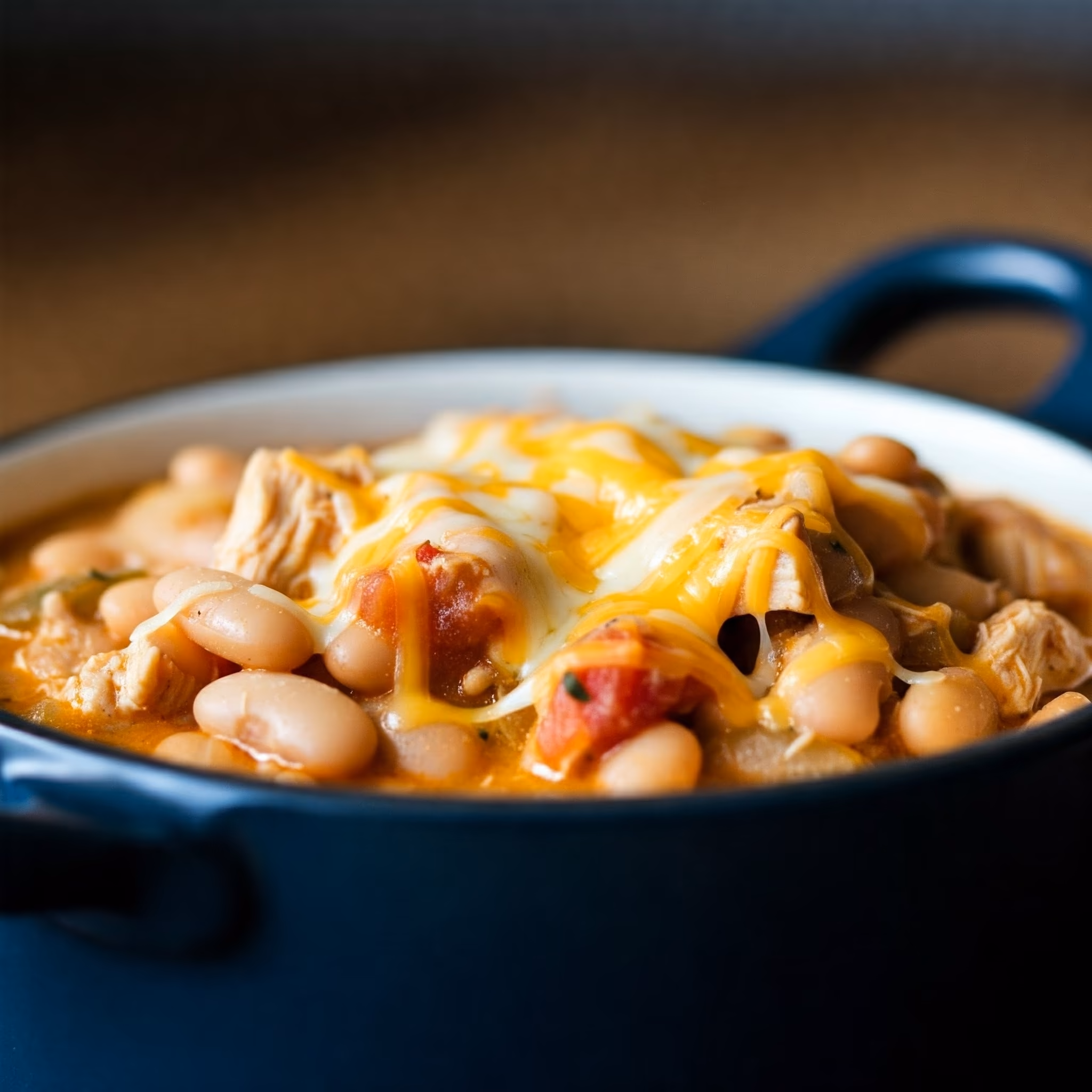 Cheesy White Chili with Chicken recipe - delicious easy difficulty in Soups, Chicken category