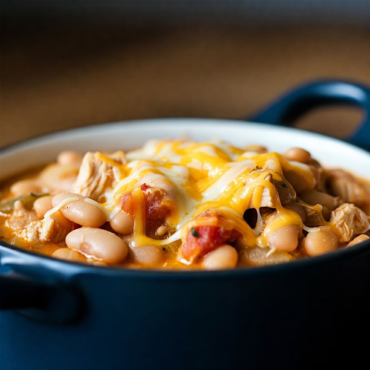Cheesy White Chili with Chicken recipe - Mexican easy difficulty dish