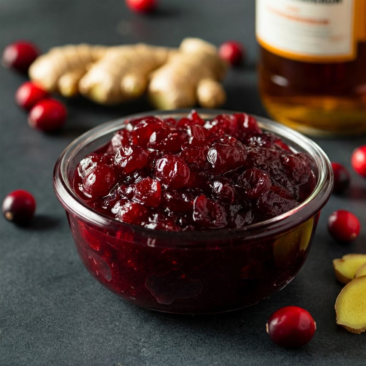 Bourbon Ginger Cranberry Sauce recipe - American easy difficulty dish