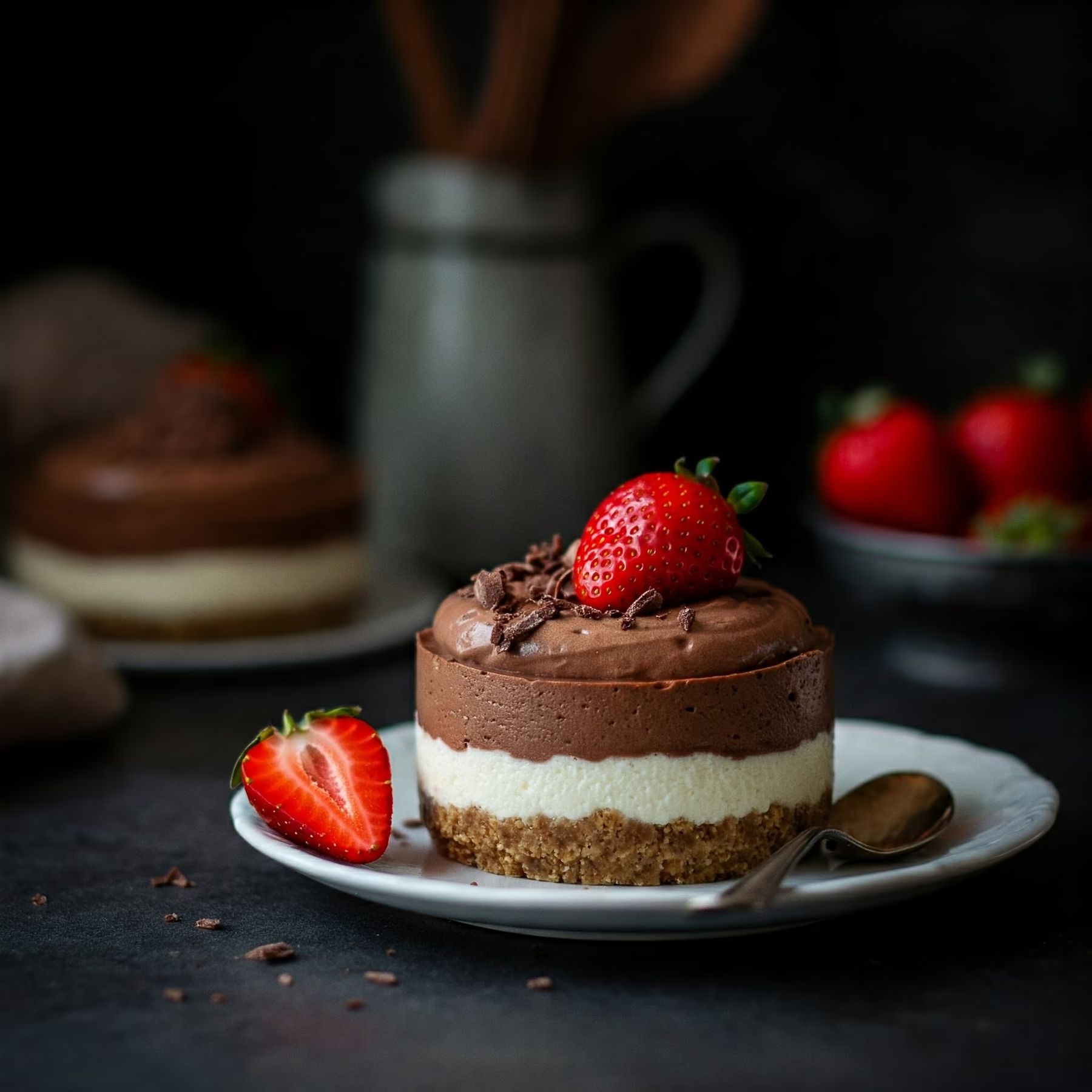 No-Bake Cheesecake Chocolate Mousse recipe - American easy difficulty in Desserts, No Bake, Cake category