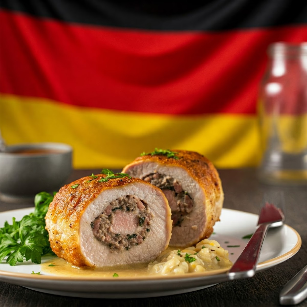 German Stuffed Pork Chops Recipe @ TotallyChefs