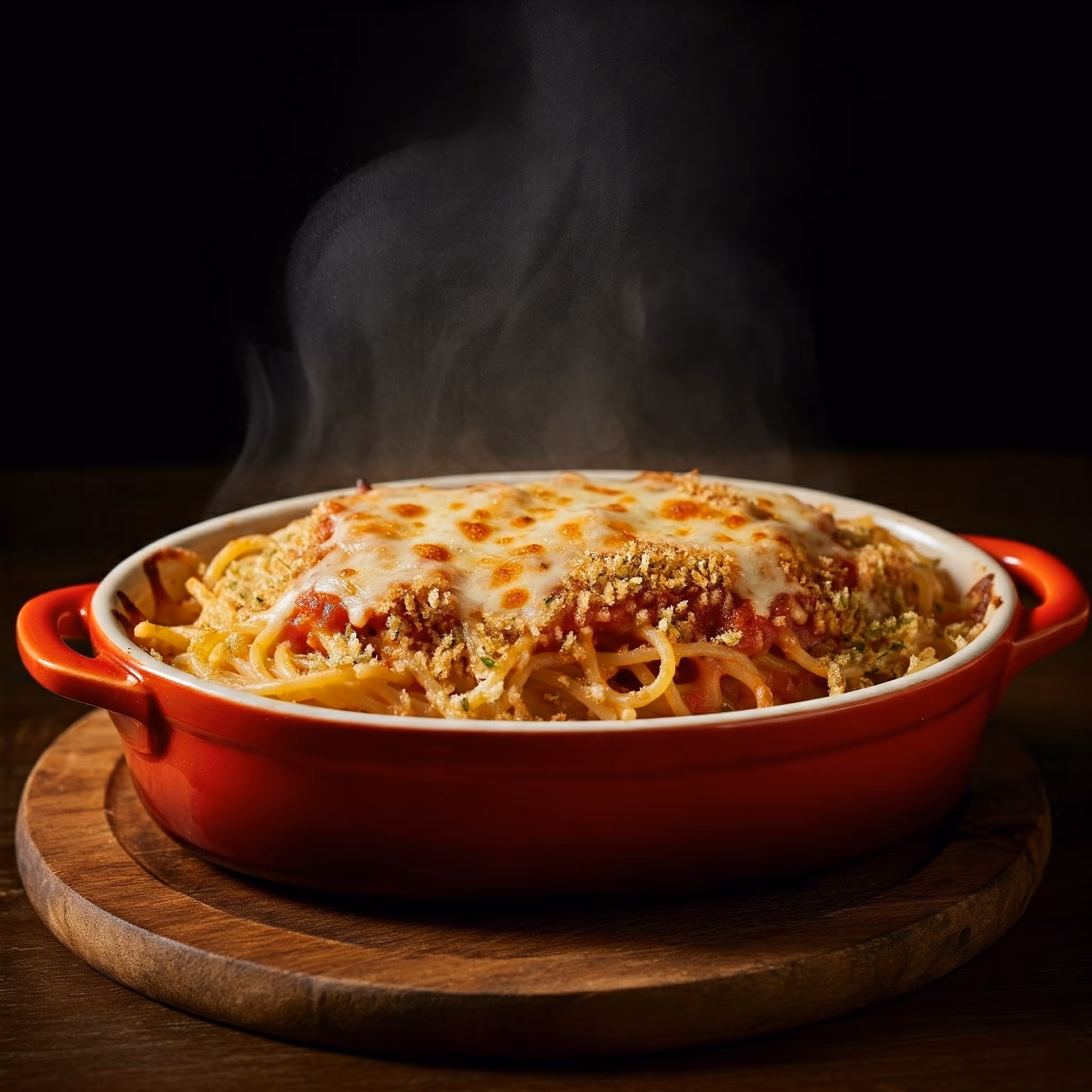Baked Spaghetti recipe - Italian easy difficulty in Main Dishes, Family-Style Meals, Pasta category