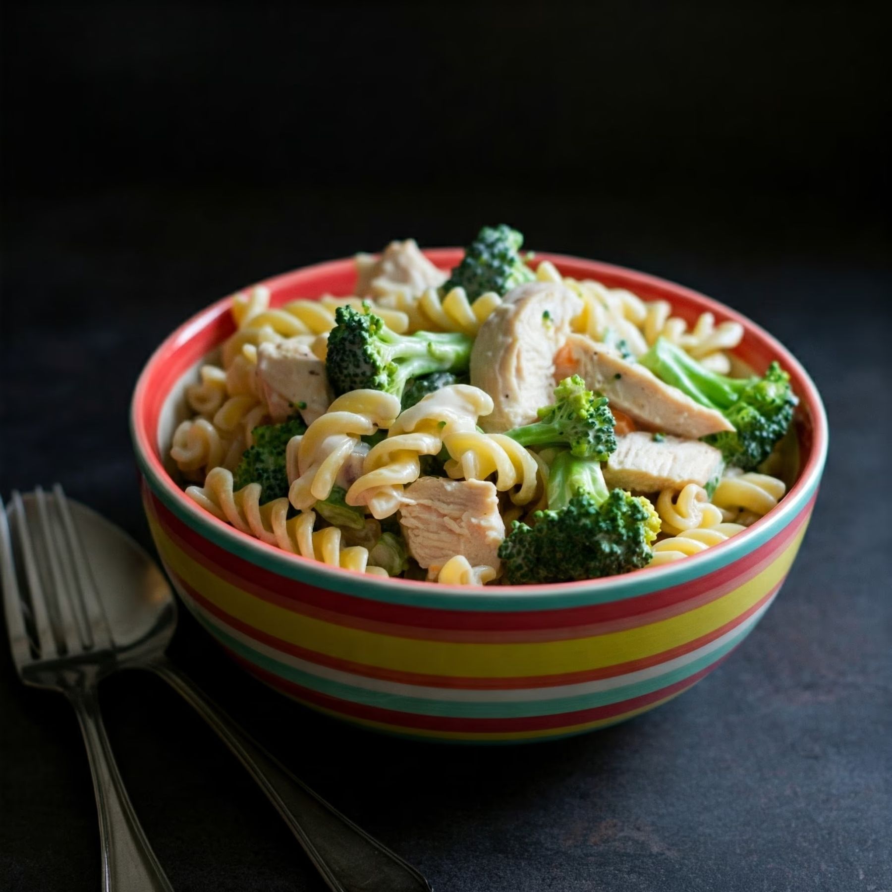 Chicken and Broccoli Pasta Salad recipe - American easy difficulty in Chicken, Pasta, Vegetables category