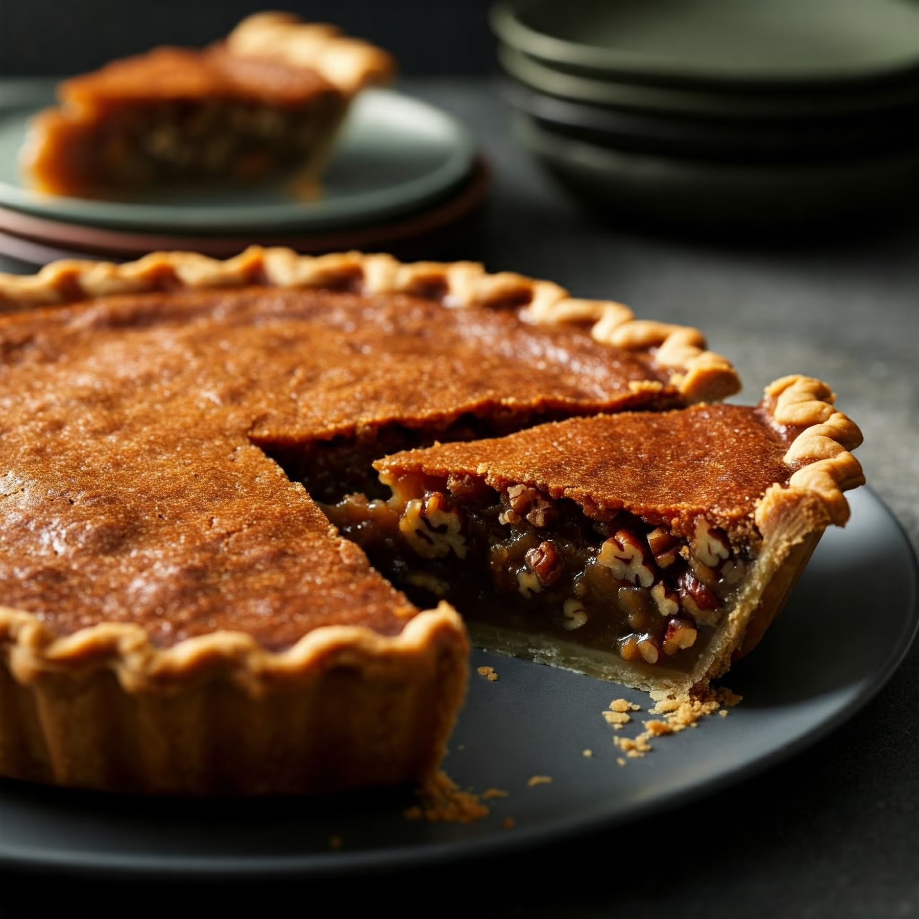 Toasted Pecan Pie recipe - delicious easy difficulty in Desserts, Baking, Pie category