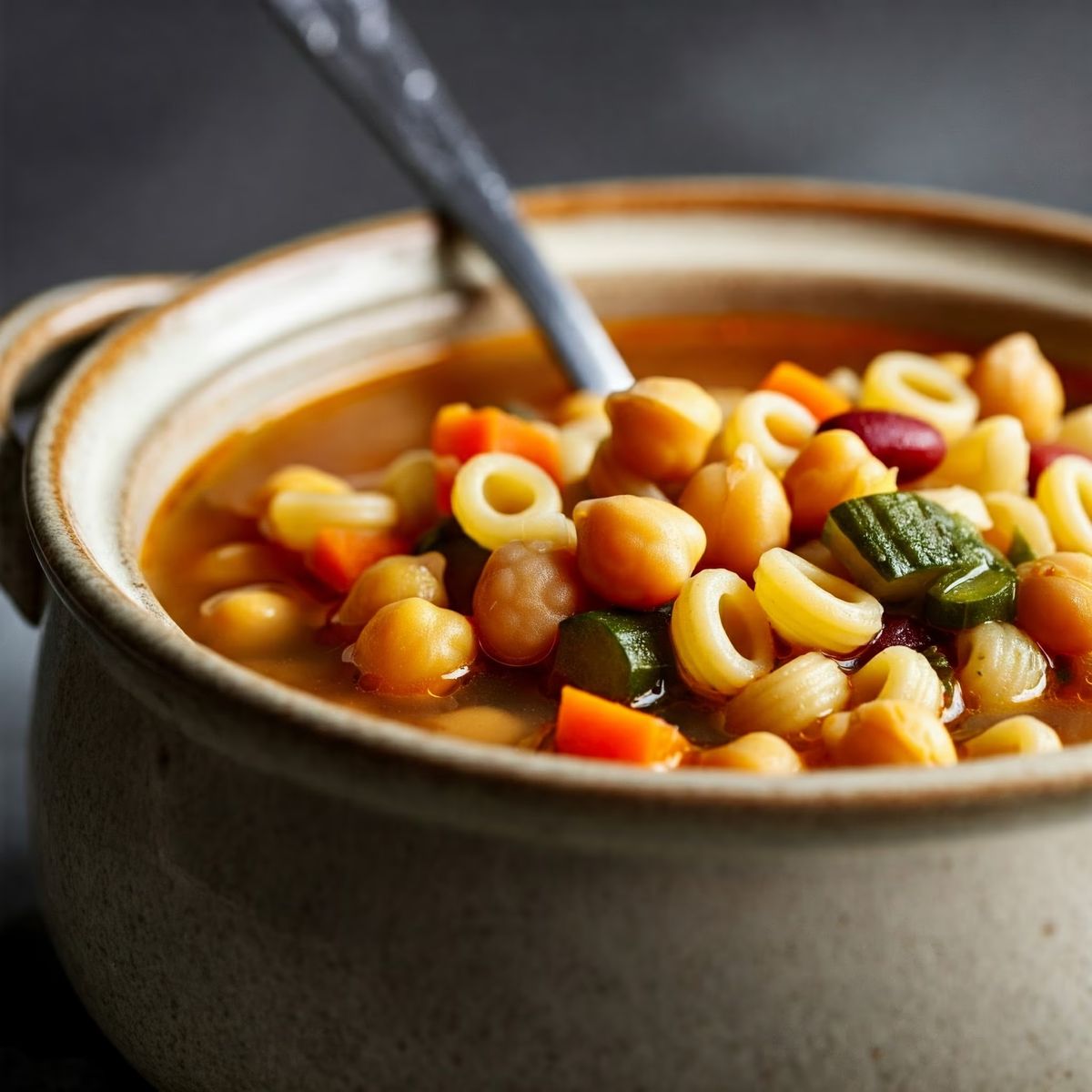 Chickpea Minestrone recipe - American easy difficulty dish