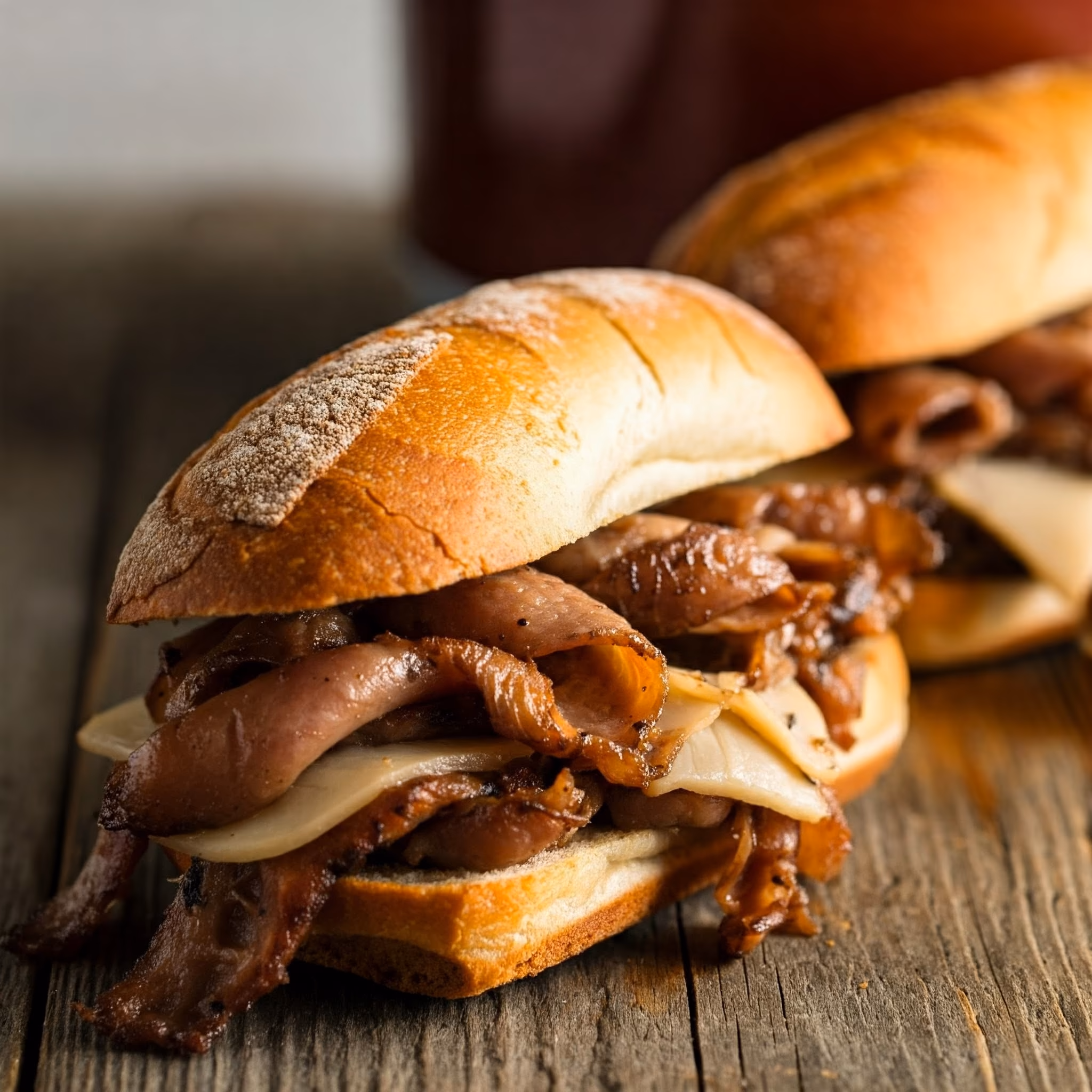 Slow Cooker French Dip Sandwiches recipe - French easy difficulty in One-Pot Meals, Beef, Sandwiches category