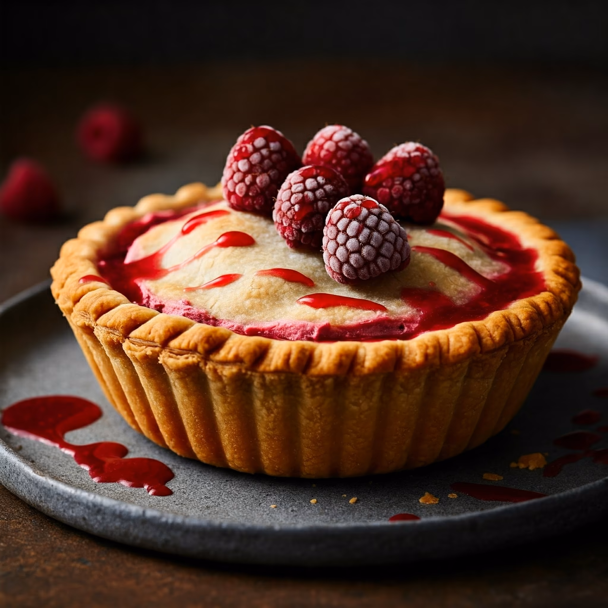 Frozen Raspberry Pie recipe - American medium difficulty in Desserts, Frozen Treats, Pie category