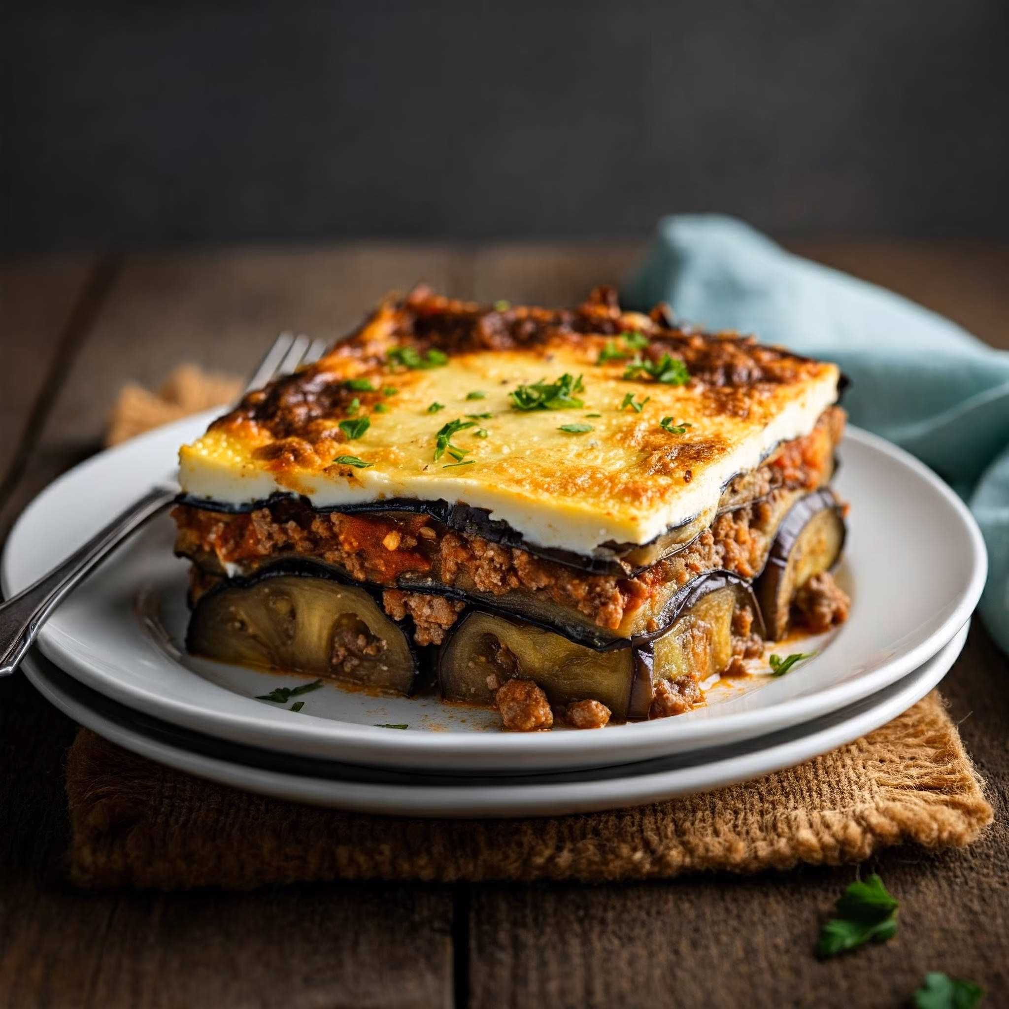 Greek Style Moussaka recipe - Greek easy difficulty in World Eats, Casseroles, Beef category
